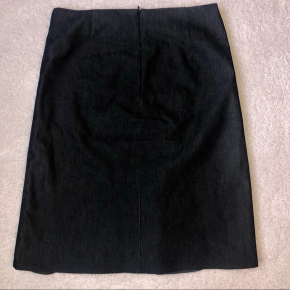Polli Says black skirt with leather appliqués Sz 2 - Picture 2 of 3